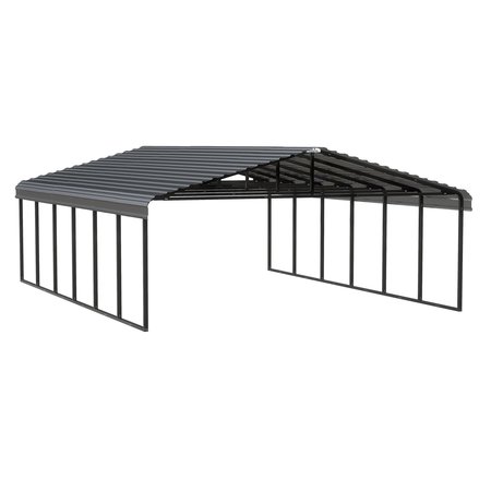 ARROW STORAGE PRODUCTS Carport 20 ft. x 29 ft. x 9 ft. Charcoal CPHC202909